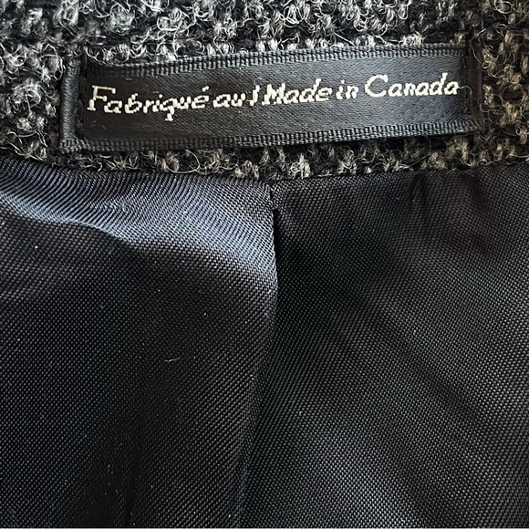 STUNNING Oversized Vintage HARRIS TWEED Boyfriend Wool Coat Jacket Blazer - Picture 14 of 15